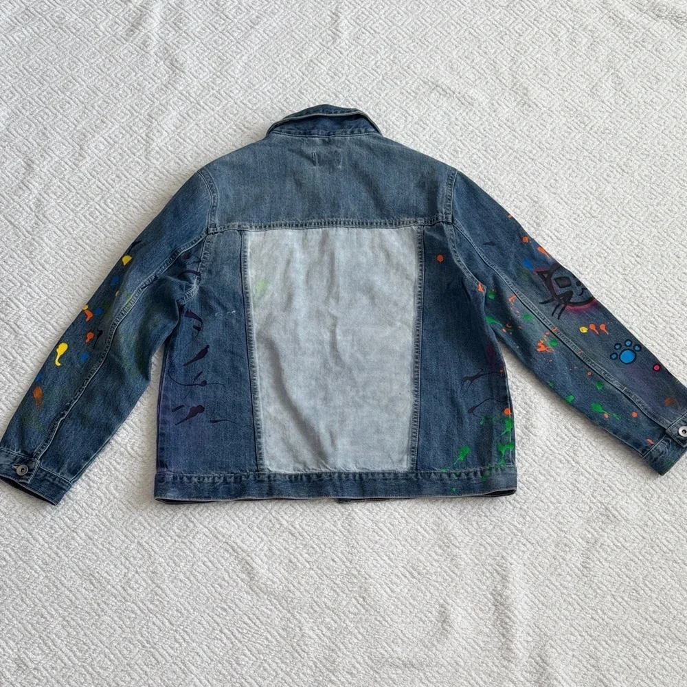 The Children's Place Custom Colorful Denim Jacket Sz 16